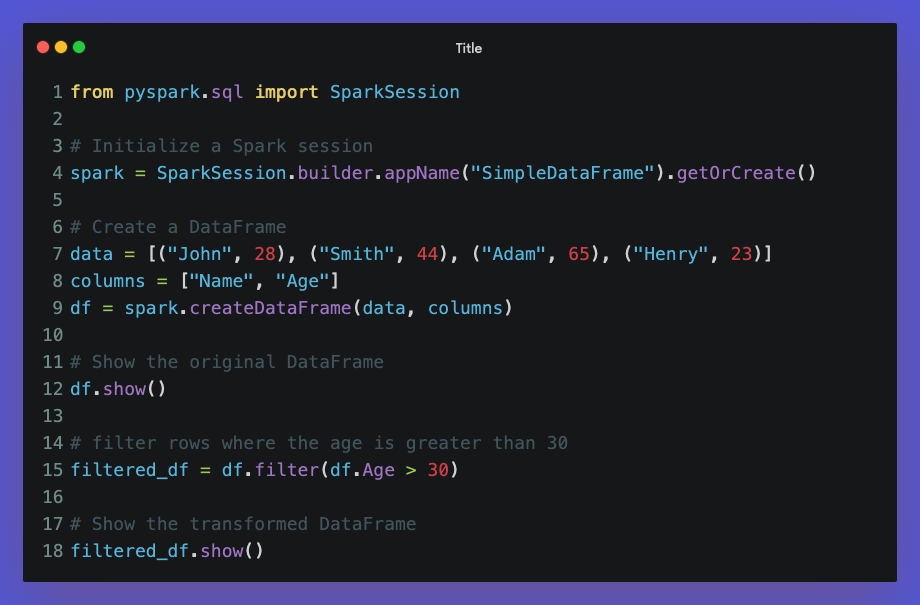 Filtering a PySpark DataFrame Based on Age